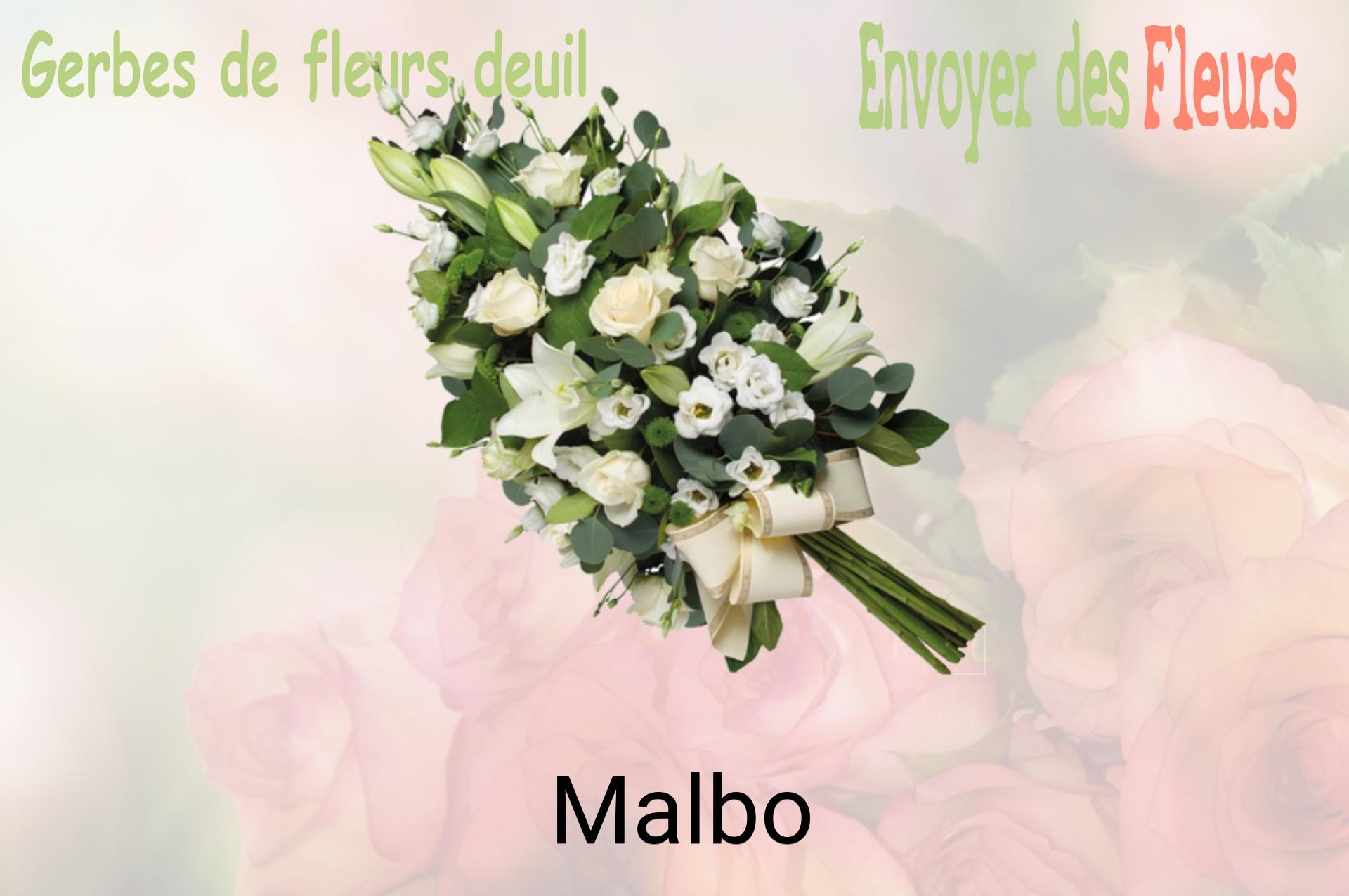 Gerbe de fleurs de deuil livrée à Malbo